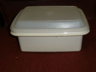 Vintage Tupperware Freeze N Save Ice Cream Keeper Saver Almond 1254