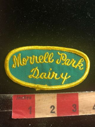 Vtg Morrell Park Dairy Embroidered Twill Milk Advertising Patch 91a7