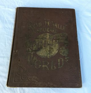 1890 Rand Mcnally Standard Atlas Of The World Antique Maps Usa States