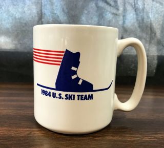 Vintage Winter Olympics 1984 U.  S.  Ski Team Maxwell House Coffee Mug Cup