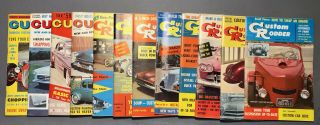 Vintage 1958 Custom Rodder Magazines (12) Whole Year Cood Digest Size