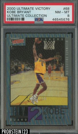 2000 Ultimate Victory 68 Kobe Bryant Lakers Hof /100 Psa 8 Nm - Mt