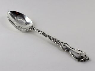 International Du Barry Sterling Silver Pierced Serving Spoon - 8 3/8 " - No Mono