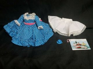 Vintage Madame Alexander Miss Muffet Clothes Dress For A 7 " - 8 " Doll W/ Teacup