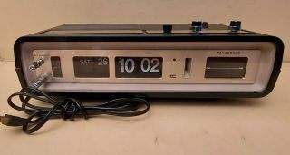 Retro Vintage Panasonic Model Rc - 6551 Fm/am Flip Clock Radio Extra Wink Nap Bar
