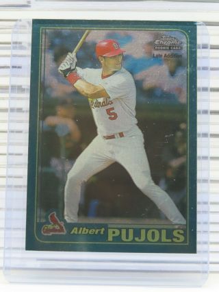 2001 Topps Chrome Albert Pujols Late Addition Rookie Card Rc 596 Cardinals L23