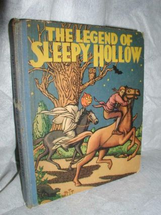 Vintage Halloween Hc Book The Legend Of Sleepy Hollow Copyright 1926