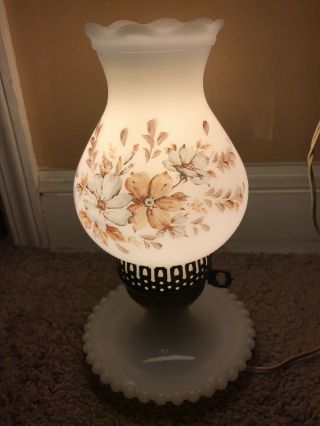 Vintage Antique Globe Brass Parlor Lamp Gone With The Wind Light Hurricane Table