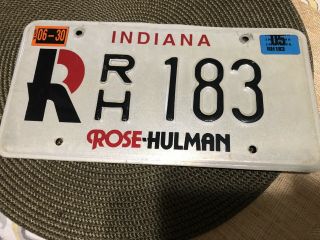 2005 Indiana Rose - Hulman Tag Plate
