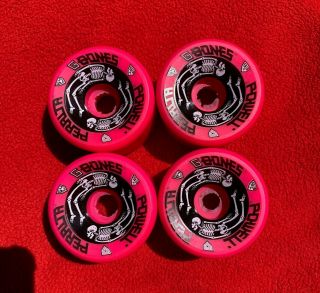 Vintage Nos Powell Peralta G - Bones Conical Skateboard Wheels Neon Pink