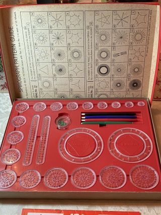 Vintage 1967 Kenner Spirograph 401 100 Complete Pens Pins Paper Wheels Instruct 2