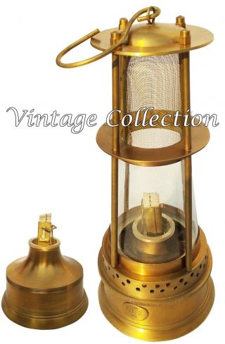 12 " Antique Brass Minor Oil Lamp Vintage Nautical Decor Boat Light Ship Lantern