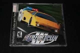 Vintage 1998 Need For Speed Hot Pursuit Iii Cd Rom Windows 95/98 Computer Game