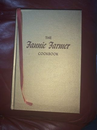 Vintage 1965 The Fannie Farmer Cookbook Gold Cover Hardcover Recipes 14th Print