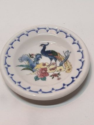 Railroad China - Chicago Milwaukee Road Peacock Pattern - Butter Plate