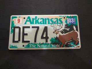 Arkansas License Plate - Deer / Buck - Fish & Game