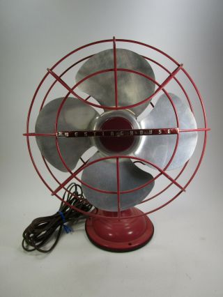 Vintage Westinghouse Osolating 2 Speed Fan Retro Mid Century Antique Pink