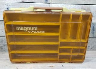 Vintage Magnum By Plano Double Sided Portable Fishing Tackle Box Organizer