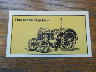 Vintage 1929 Hart - Parr Farming Tractor Advertisement Brochure Charles City Ia