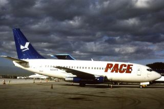 35mm Colour Slide Of Pace Airlines Boeing 737 - 228 N234tr
