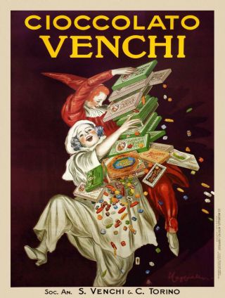 Vintage Candy 51 " Poster - Cioccolato Venchi Leonetto Cappiello Chocolate Print