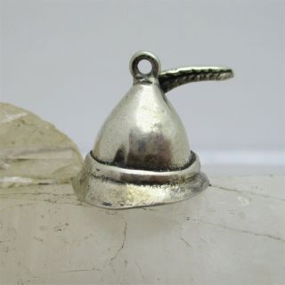 Vintage 835 Silver - Robin Hood Hat With Feather Charm Tyrolean Alpine Peter Pan