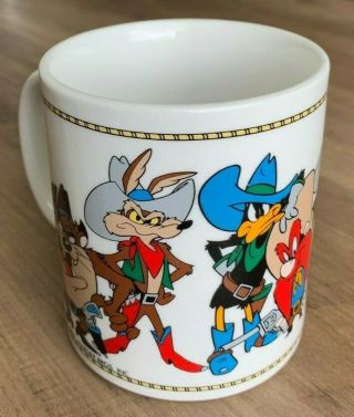 Vintage Looney Tunes Coffee Mug Bugs Bunny Daffy Taz 1992 Warner Bros Cup