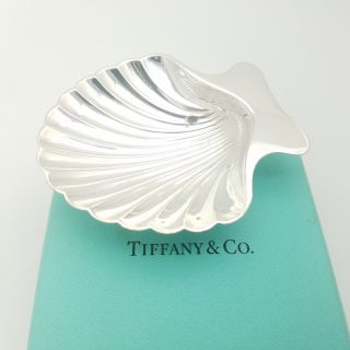 Tiffany & Co.  Makers Sterling Silver Sea Shell Candy Nut Dish Bowl Tray