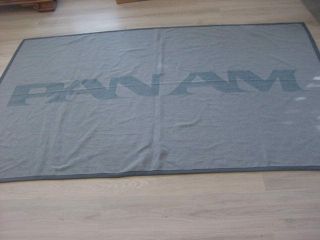 Large Pan American Airlines Blanket 52 " X 78 " Made In W.  Germany,  V.  G.