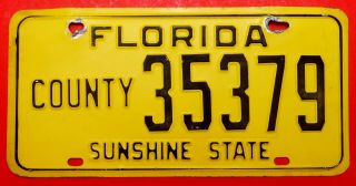 Florida County Government License Plate - County City Police Fire