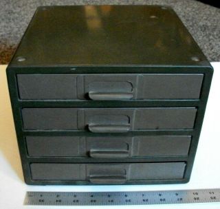 Vintage 4 Drawer Small Part Cabinet Organizer Metal Storage Box