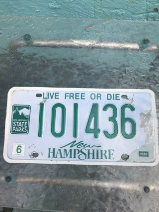 Hampshire State Parks License Plate 101436