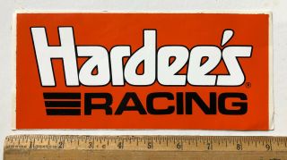 Vintage Cale Yarborough Nascar Hardee’s Racing Team Decal Bumper Sticker 9” X 4”