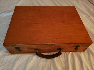 Antique Artist Paint Box Dovetailed/latchs/ Tools Etc.  Arco Bilt?
