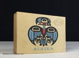 Vtg Native American Northwest Coast Haida Indian Style Print Box Alaska 8”