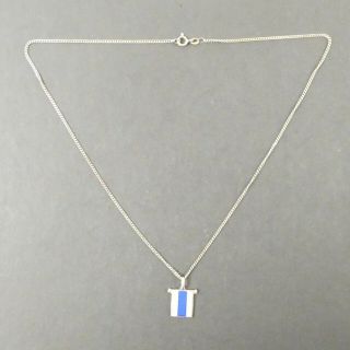 Antique Vintage Tiffany & Co.  925 Sterling Silver Charm Pendant With 19 " Chain