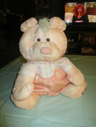 Vintage Fisher Price Puffalump Peach Bear With Outfit 1986