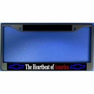 Heartbeat Of America Chevrolet Chevy Chrome License Plate Frame Made In Usa