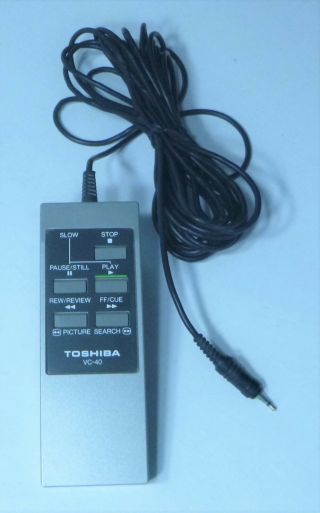 Vintage Toshiba Vc - 40 Remote Control Vcr
