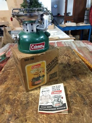 Vintage 1979 Coleman 502 Camp Stove Dated 11/79 With Box