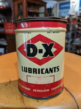 Vintage Dx Lubricants 1 Pound All Purpose Grease All Metal Can