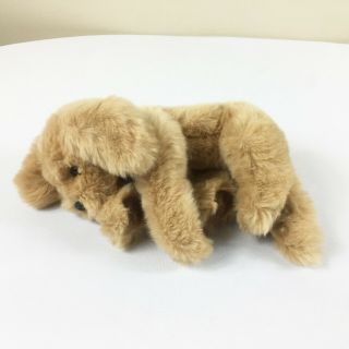 A104 Vintage 85 Gund Muttsy Lying Golden Puppy Dog Plush 11 " Lovey Stuffed Toy