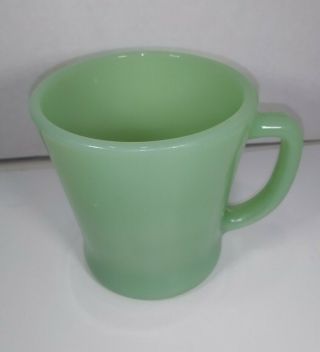 Vintage Fire King Usa Coffee Cup Mug Jadeite Green D Handle Anchor Hocking