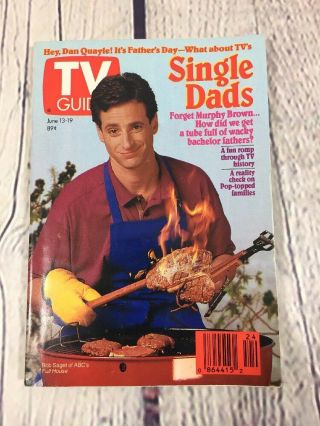 Vtg 1992 June 13 - 19 Tv Guide - Bob Saget Of Abc 