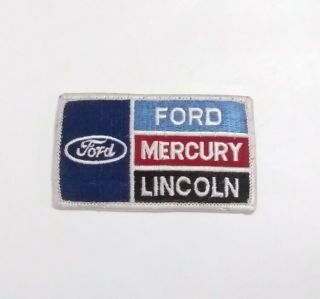 Vtg Nos Ford Lincoln Mercury Auto Patch Car Mechanics Uniform Garage Shop 3½x2 "