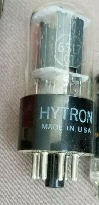 Vintage Hytron 6sl7gt Chrome Dome Tube Tests Strong Balanced