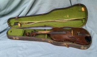 Antique German Hopf Violin With Case And Bow