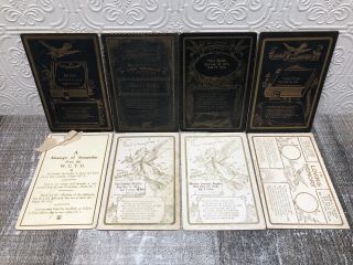 8 Antique Post Mortem Memorial Funeral Cabinet Cards 1890 To 1918