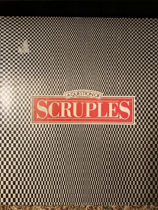 A Question Of Scruples Board Game.  Vintage 1986 A Milton Bradley Game -