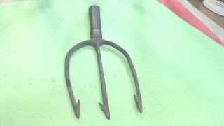 Vintage - Blacksmith Made - Fish Or Frog Spear - 3 Barb -